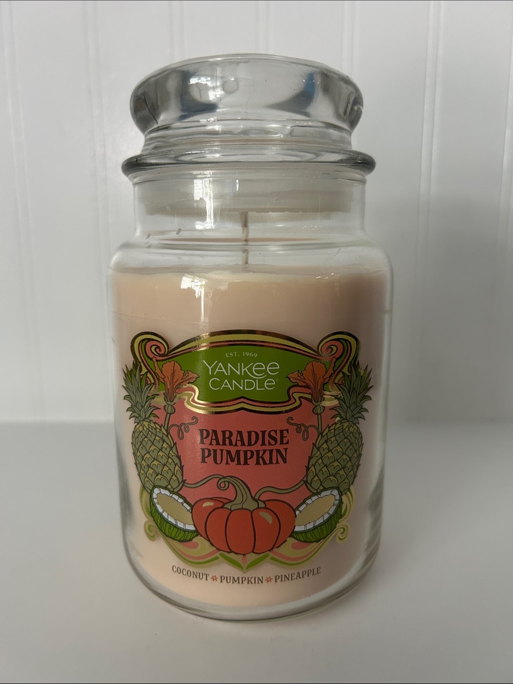 Yankee Candle Paradise Pumpkin Jar Candle - Cream/Peach